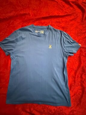 Psycho Bunny Blue Short Sleeve Logo Tee